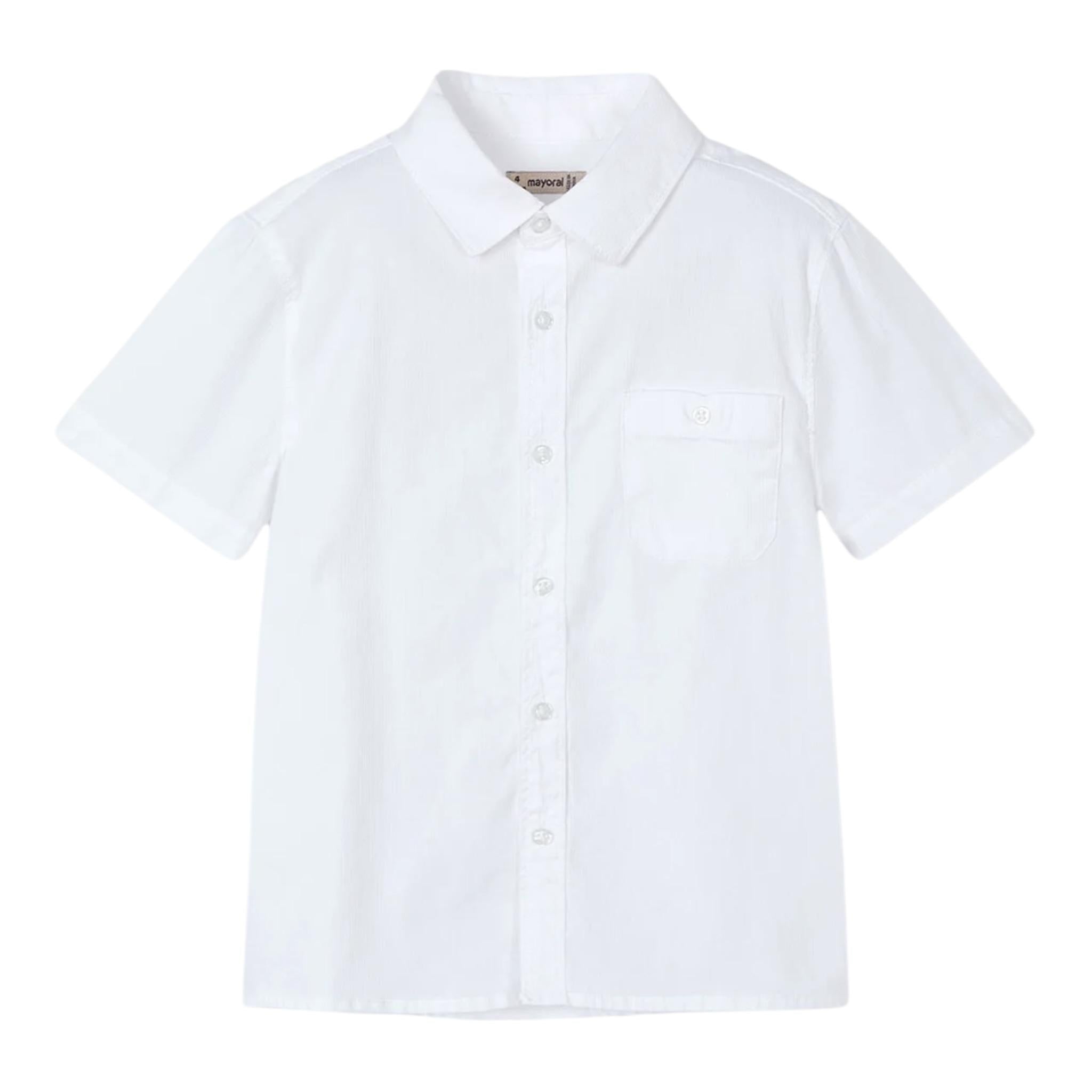 Mayoral Camicia Mezza Manica Tinta Unita per Bambino 3112 BIANCO MAYORAL 
