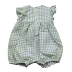 Le Bebe Pagliaccetto Mezza Manica Fantasia Quadretti per Neonata LBG6242 VERDE LE BEBE 