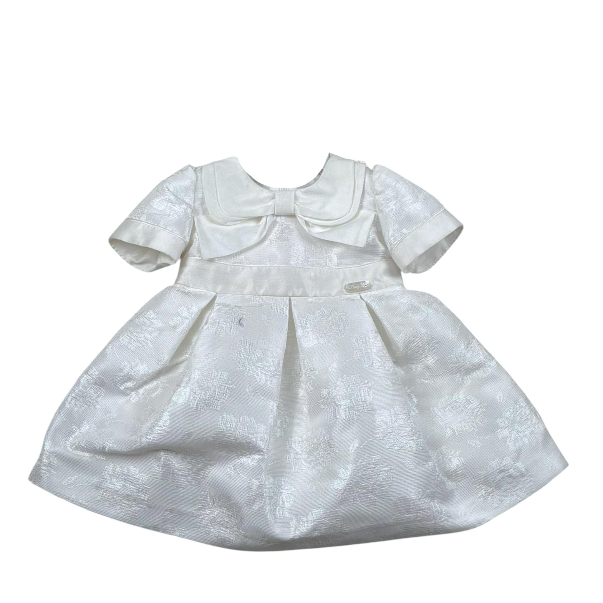 Baby A. Abito Cerimnia Tinta Unita con Fiocco per Neonata H2216N BIANCO BABY A. 