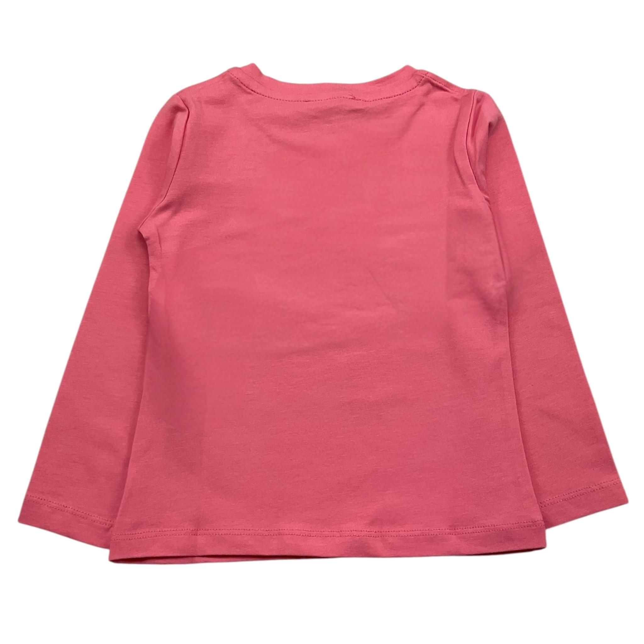 LIU JO shirt girocollo tinta unita con stampa in contrasto Rosa per Neonata KF2010 ROSA LIU JO 