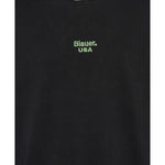 Blauer Felpa Tinta Unita con Stampa E Cappuccio per Neonato 25SBLKF08561 NERO BLAUER 