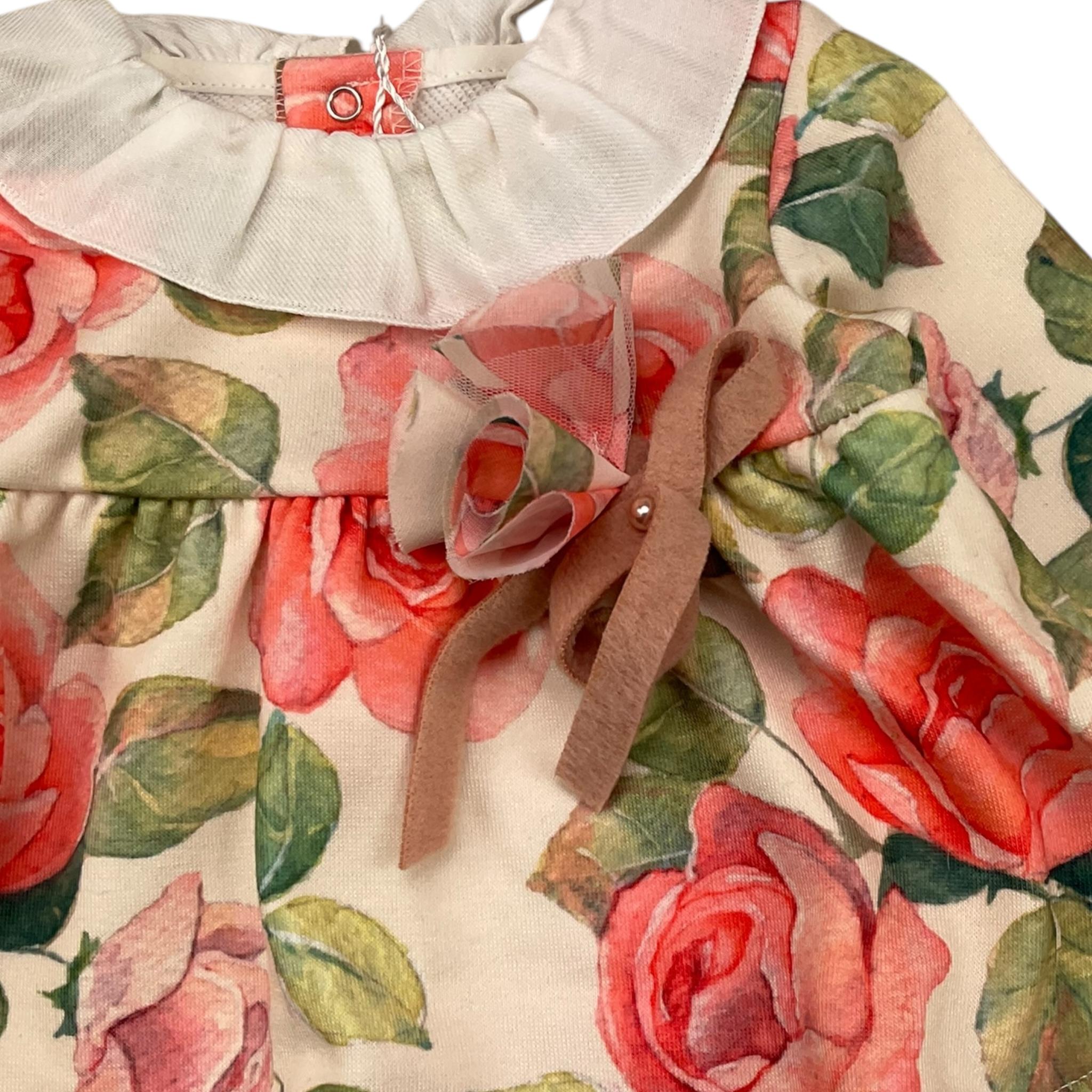 BARCELLINO completo 2pz camicia-leggins con fantasia fiori Bianco per Neonata 106203 BIANCO BARCELLINO 