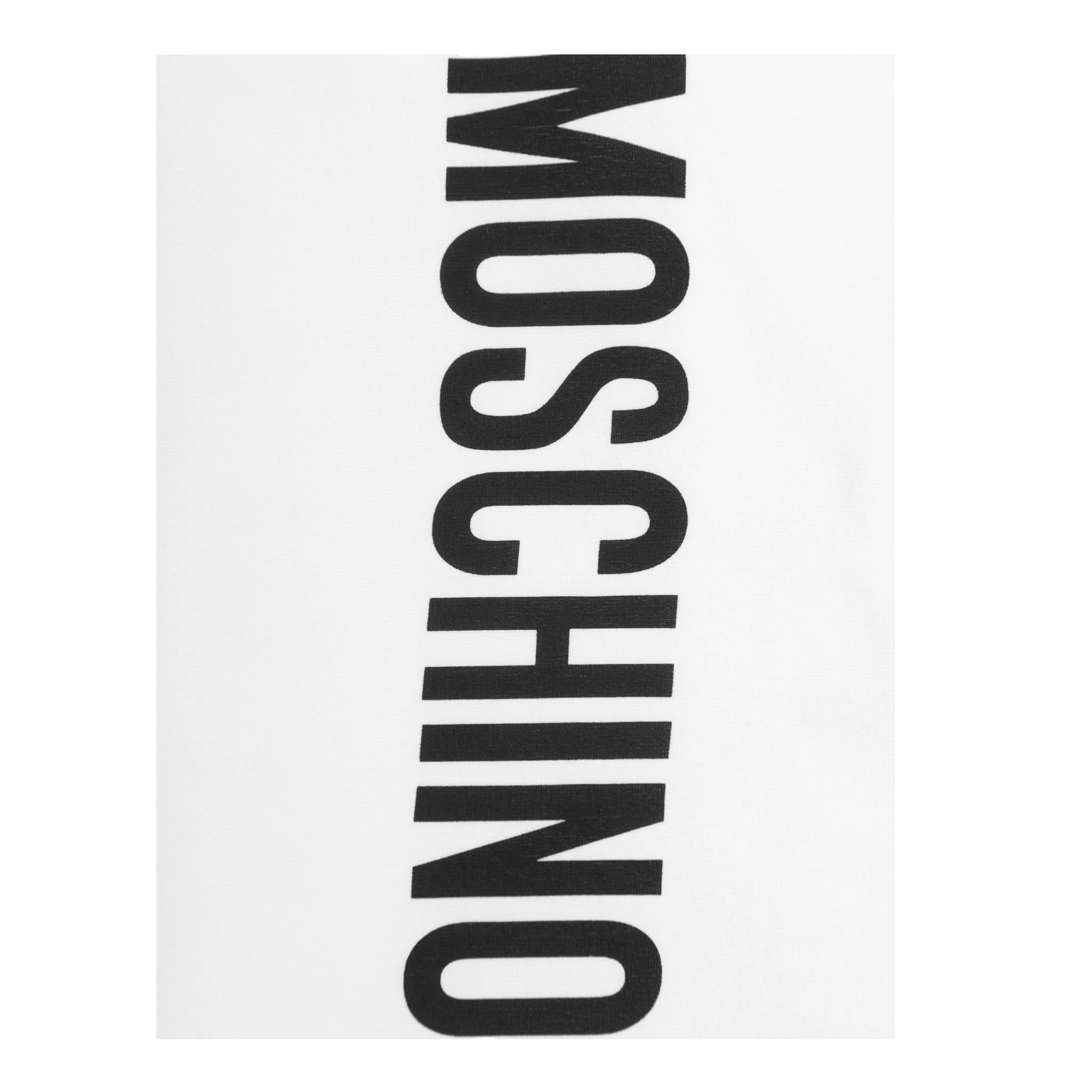 Moschino Bermuda In Tuta Tinta Unita con Logo per Bambino HUQ02FXX BIANCO MOSCHINO 