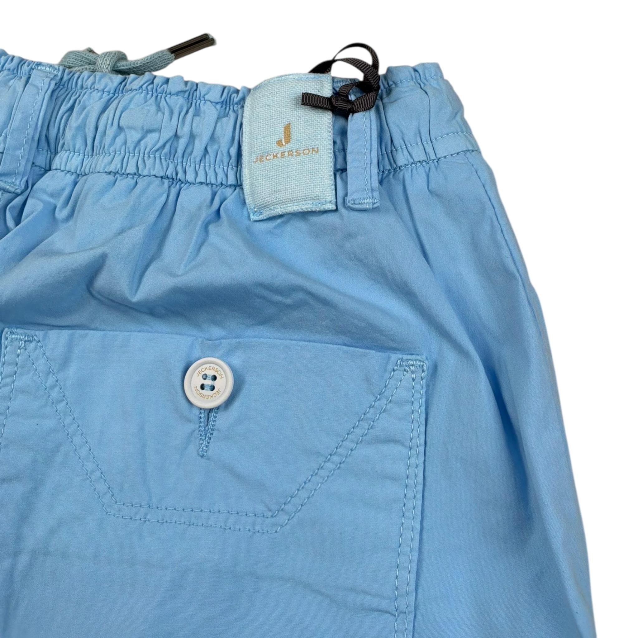 Jeckerson Bermuda Tinta Unita con Elastico In Vita per Bambino J3858 AZZURRO JECKERSON 