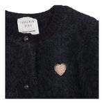CARRE'MENT BEAU cardigan tinta unita con ricamo cuore Blu per Neonata Y05268 BLU CARRE'MENT BEAU 