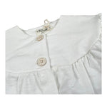 Petit Indi Cardigan Tinta Unita con Bottoni per Neonata SS25B2018X BIANCO PETIT INDI 