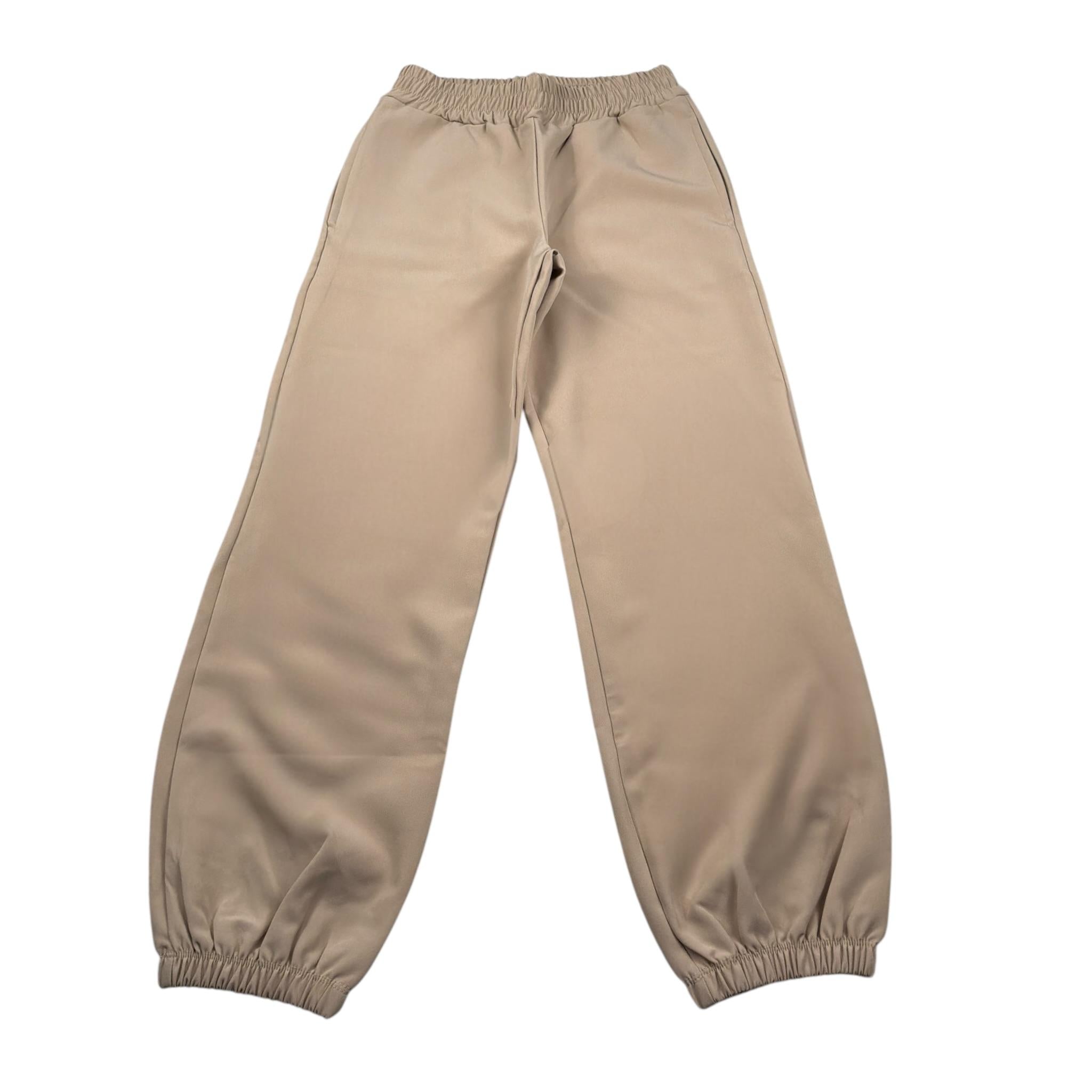 Hinnominate Pantalone tinta unita con Elastico In Vita Beige per Bambina 3641P0283 BEIGE HINNOMINATE 
