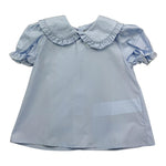 Little Bear Camicia Girocollo Tinta Unita Mezza Manica per Neonata 8221 AZZURRO LITTLE BEAR 