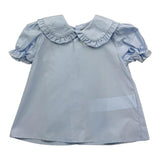 Little Bear Camicia Girocollo Tinta Unita Mezza Manica per Neonata 8221 AZZURRO LITTLE BEAR 