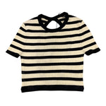 Replay T-Shirt Bicolore In Filo con Fantasia A Righe per Bambina SG5060 BLU/PANNA REPLAY 