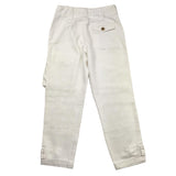 Pinko Pantalone Tinta Unita Modello Cargo Con Girovita Regolabile Panna Per Bambina