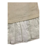 La Stupenderia Short Bicolore Con Balze In Contrasto Beige Per Bambina