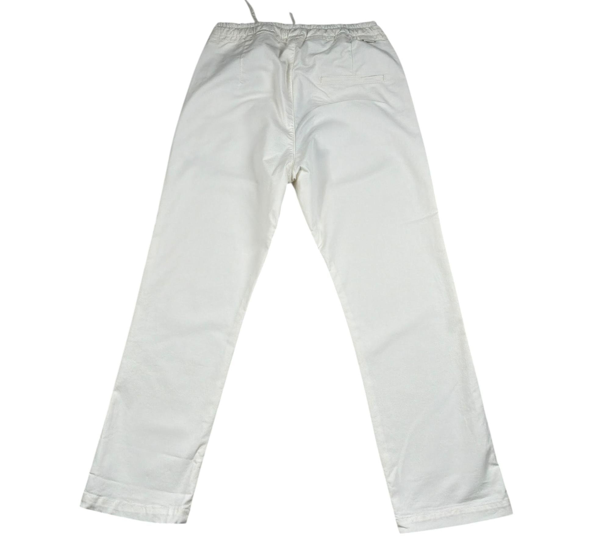 Paolo Pecora Pantalone Tinta Unita con Elastico In Vita per Bambino PP4384 PANNA PAOLO PECORA 
