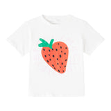 Stella Mccartney T-Shirt Girocollo Tinta Unita con Stampa per Bambina TW8B21 BIANCO STELLA McCARTNEY 
