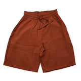 Brian Rush Einfarbige Bermudashorts mit elastischer Taille in Rost für Jungen