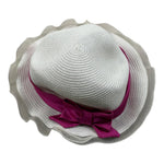 Colori Chiari Cappello tinta unita con Fiocco Bianco per Neonata FN997083 BIANCO COLORI CHIARI 