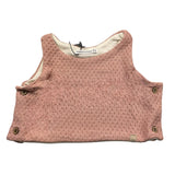 Bamboom+Babies Top Tinta Unita con Ricami Rosa per Neonata