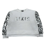 Dixie Felpa Chiusa Girocollo Tinta Unita con Maniche Paillettate per Bambina LB09042G74 BIANCO DIXIE 