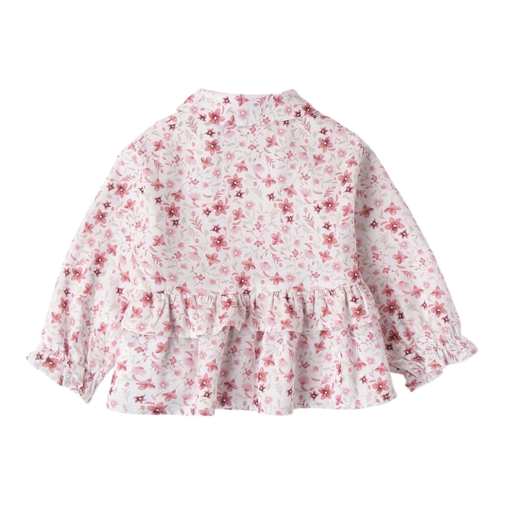 MINI BANDA camicia tinta unita con fantasia fiori Bianco per Neonata 3A771 BIANCO MINI BANDA 