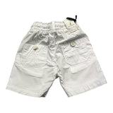 Jeckerson Bermuda Tinta Unita Con Elastico In Vita Bianco Per Neonato