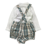 MARTA Y PAULA completo bicolore 2pz camicia-salopettes Bianco per Neonato 1859N BIANCO MARTA Y PAULA 