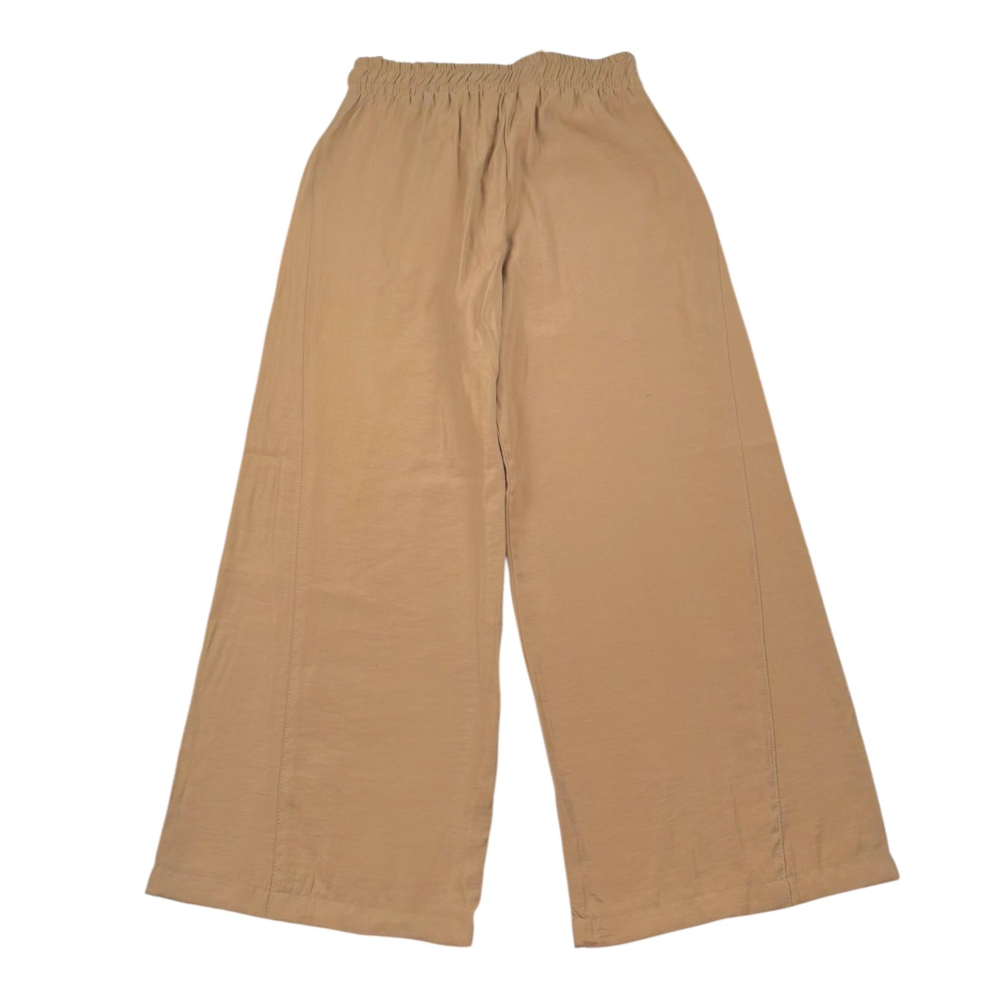 Please Pantalone Modello A Palazzo Tinta Unita per Bambina PE72130G72 CAMMELLO PLEASE 