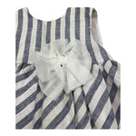 J.O. Milano Abito Giromanica Tinta Unita con Fantasia A Righe per Neonata 172B1N BIANCO/BLU J.O. MILANO 