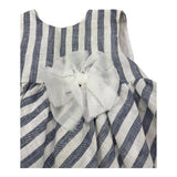 J.O. Milano Abito Giromanica Tinta Unita con Fantasia A Righe per Neonata 172B1N BIANCO/BLU J.O. MILANO 
