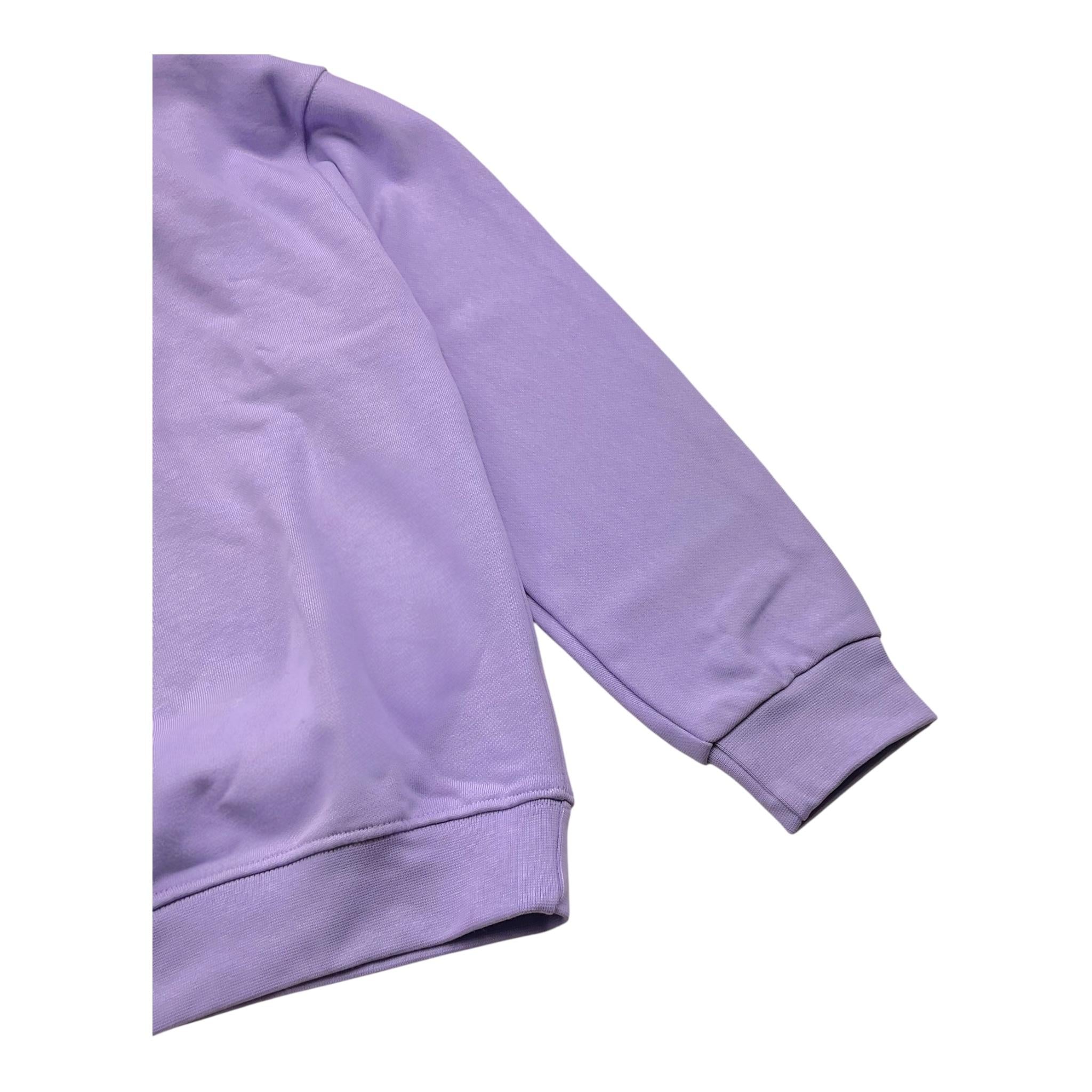 DISCLAIMER felpa tinta unita con cappuccio e stampa Lilla per Bambina 24IDK58300 LILLA DISCLAIMER 