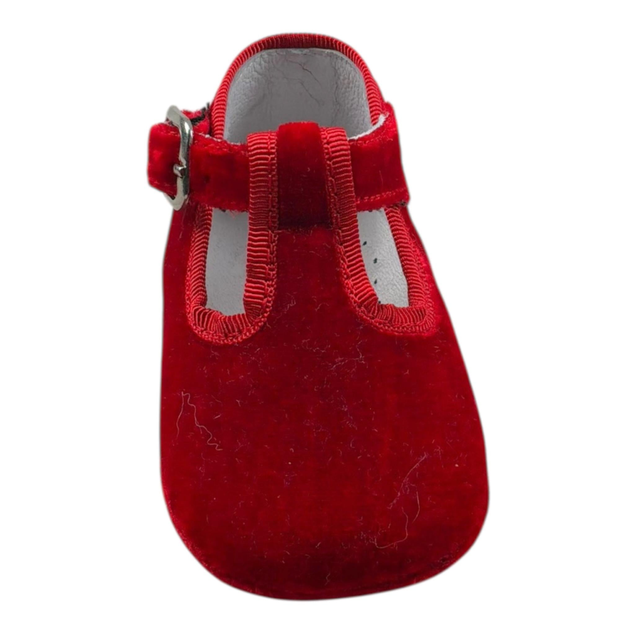 Indice Bellerina In Velluto Tinta Unita per Neonata 323 ROSSO INDICE 