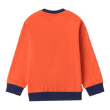 SARABANDA felpa tinta unita girocollo con profili in contrasto Arancione per Bambino 07037 ARANCIONE SARABANDA 