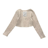 Minimo Completo Cardigan-Pantalone A Costine Beige Per Bambina