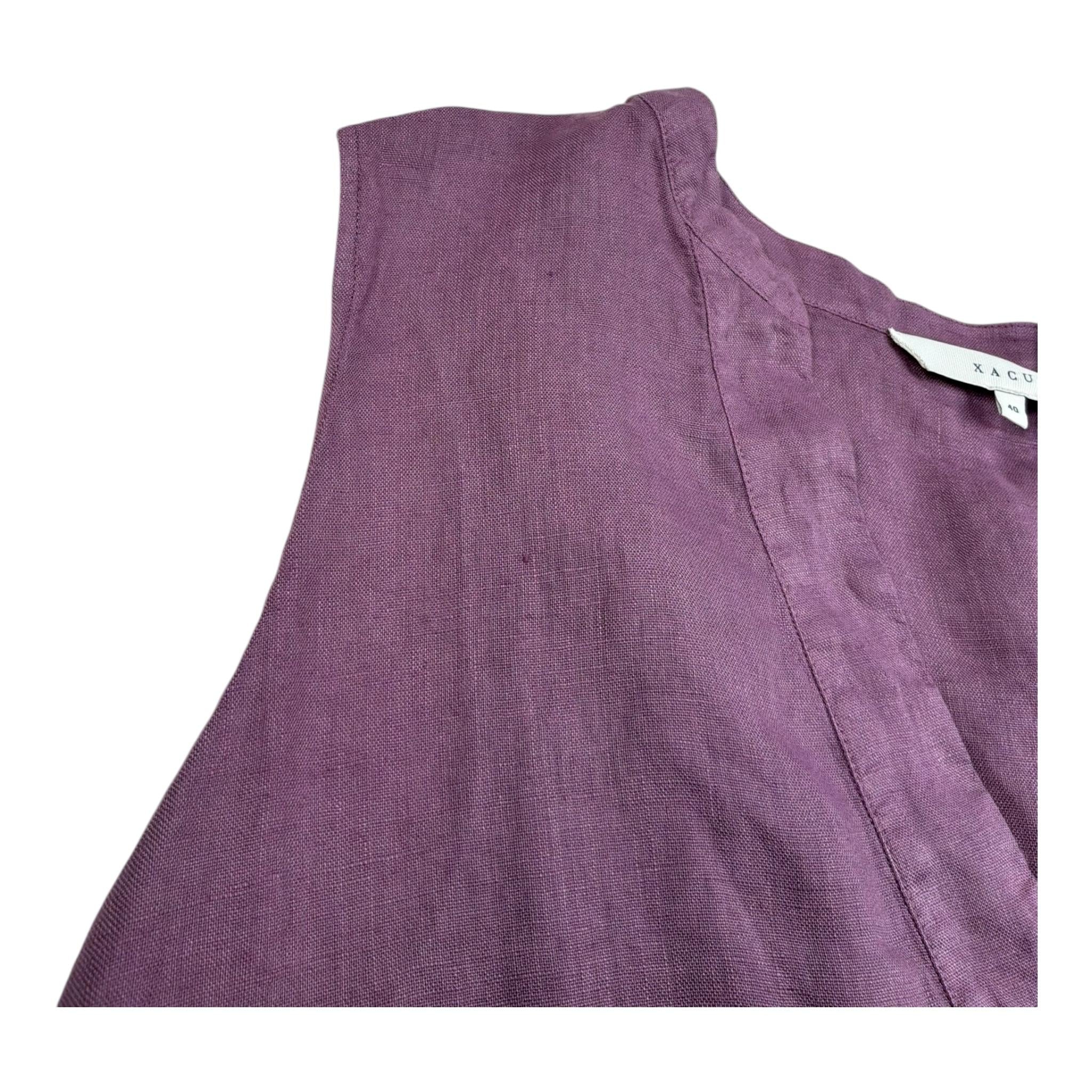 Xacus Camicia Giromanica Tinta Unita per Bambina 85125 VIOLA XACUS 