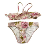 Sardon Costume 2Pz Fascia- Slip Tinta Unita con Fantasia Rosa per Bambina