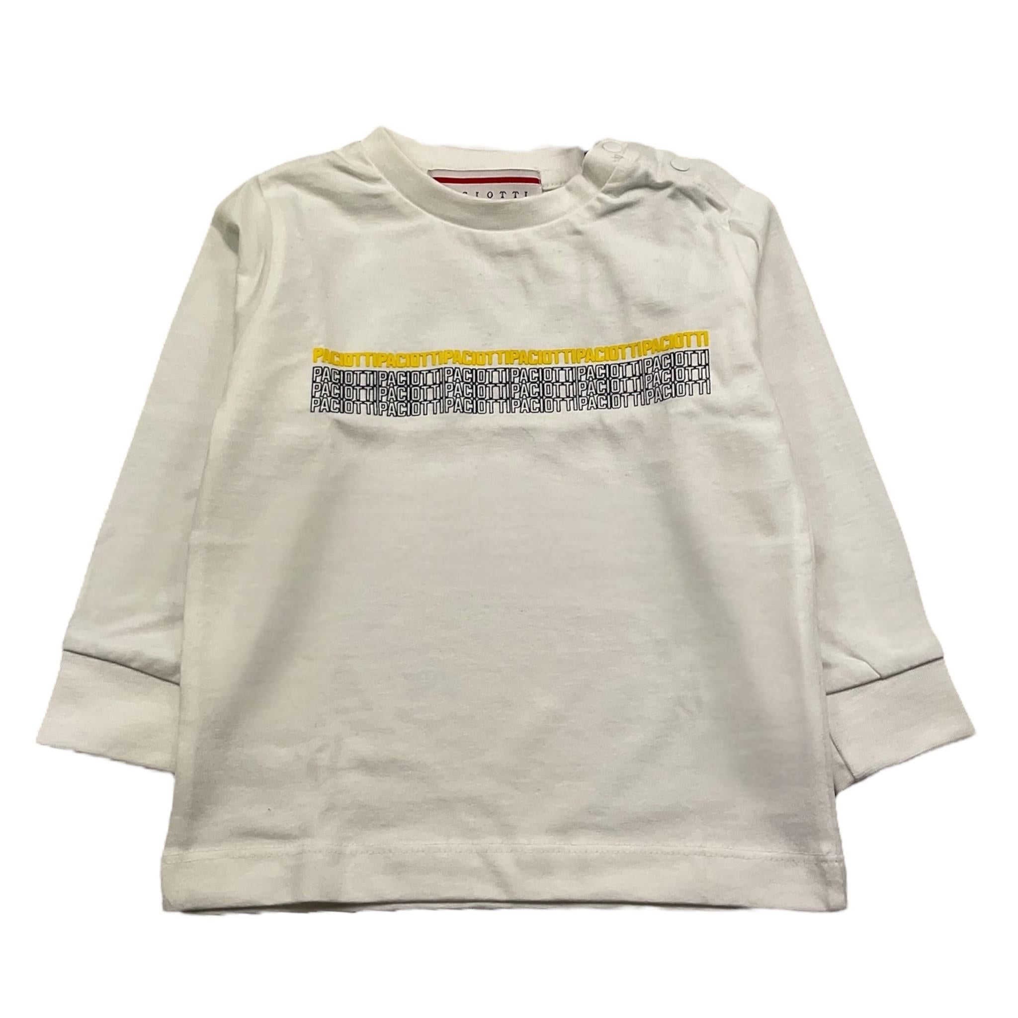 CESARE PACIOTTI shirt girocollo tinta unita cn stampa logo Bianco per Neonato TSP5306B BIANCO CESARE PACIOTTI 