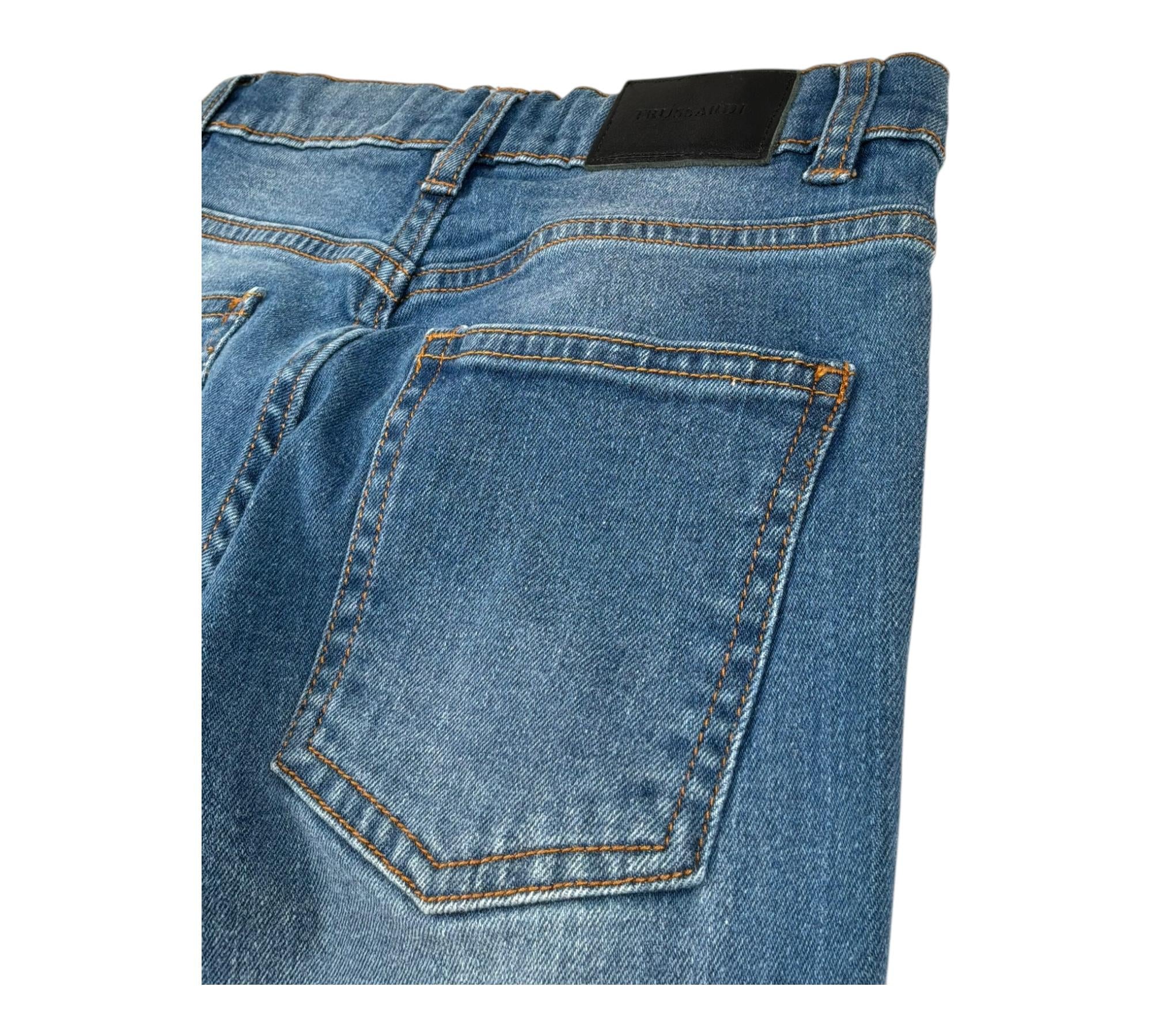 Trussardi Jeans Tinta Unita con Girovita Regolabile per Bambino TBP26018JE BLU TRUSSARDI 