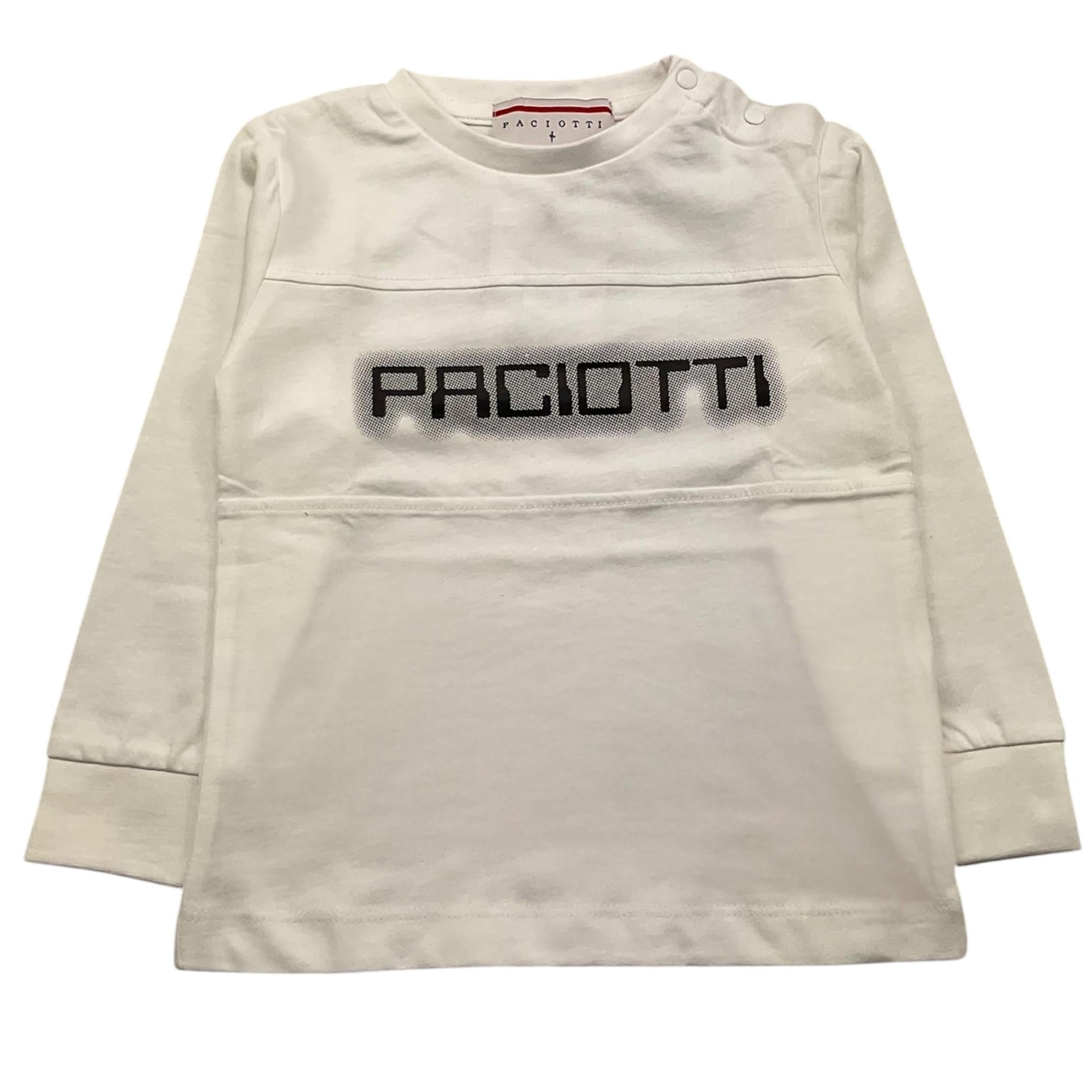CESARE PACIOTTI shirt girocollo tinta unita con stampa Bianco per Neonato TSP5301B BIANCO CESARE PACIOTTI 