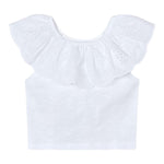 Mayoral Top Tinta Unita con Scollo A Barca per Bambina 3012X BIANCO MAYORAL 