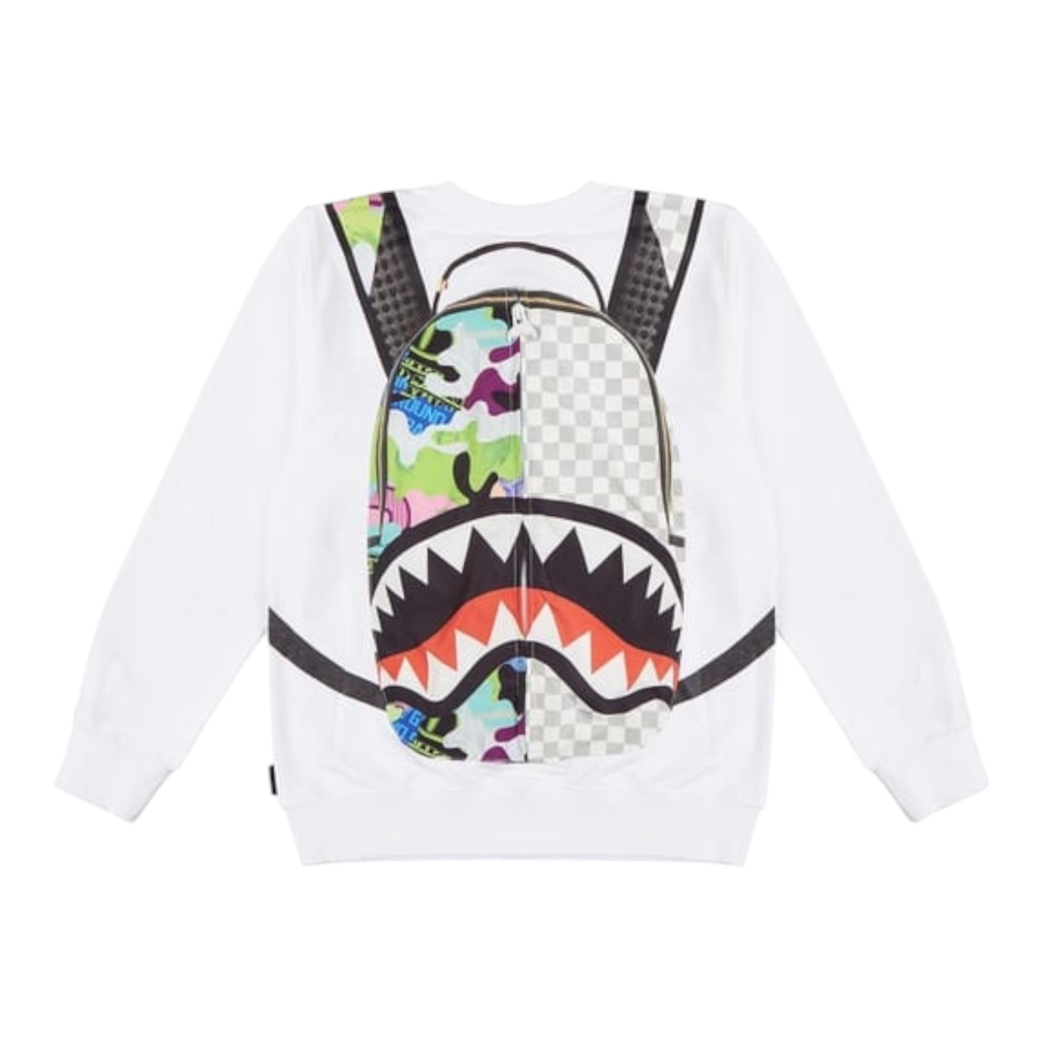 SPRAYGROUND felpa tinta unita girocollo con stampa Bianco per Bambino SPY1009 BIANCO SPRAYGROUND 