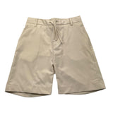 Paolo Pecora Einfarbige Bermuda-Shorts mit elastischer Taille Beige für Jungen