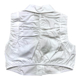Meimeij Camicia Giromanica Tinta Unita Bianco Per Bambina