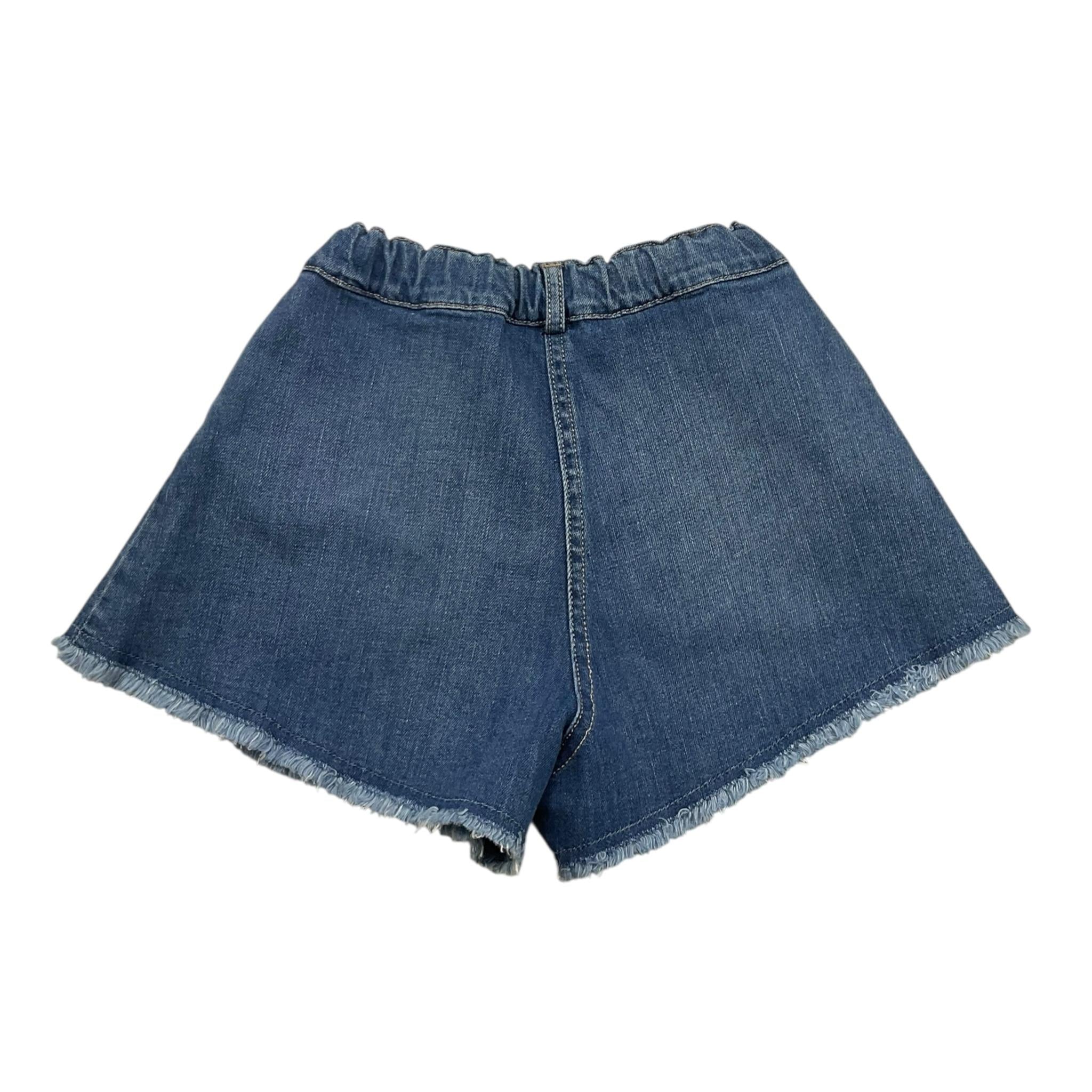 Zhoe & Tobiah Short In Denim Tinta Unita per Bambina IM1F BLU ZHOE & TOBIAH 