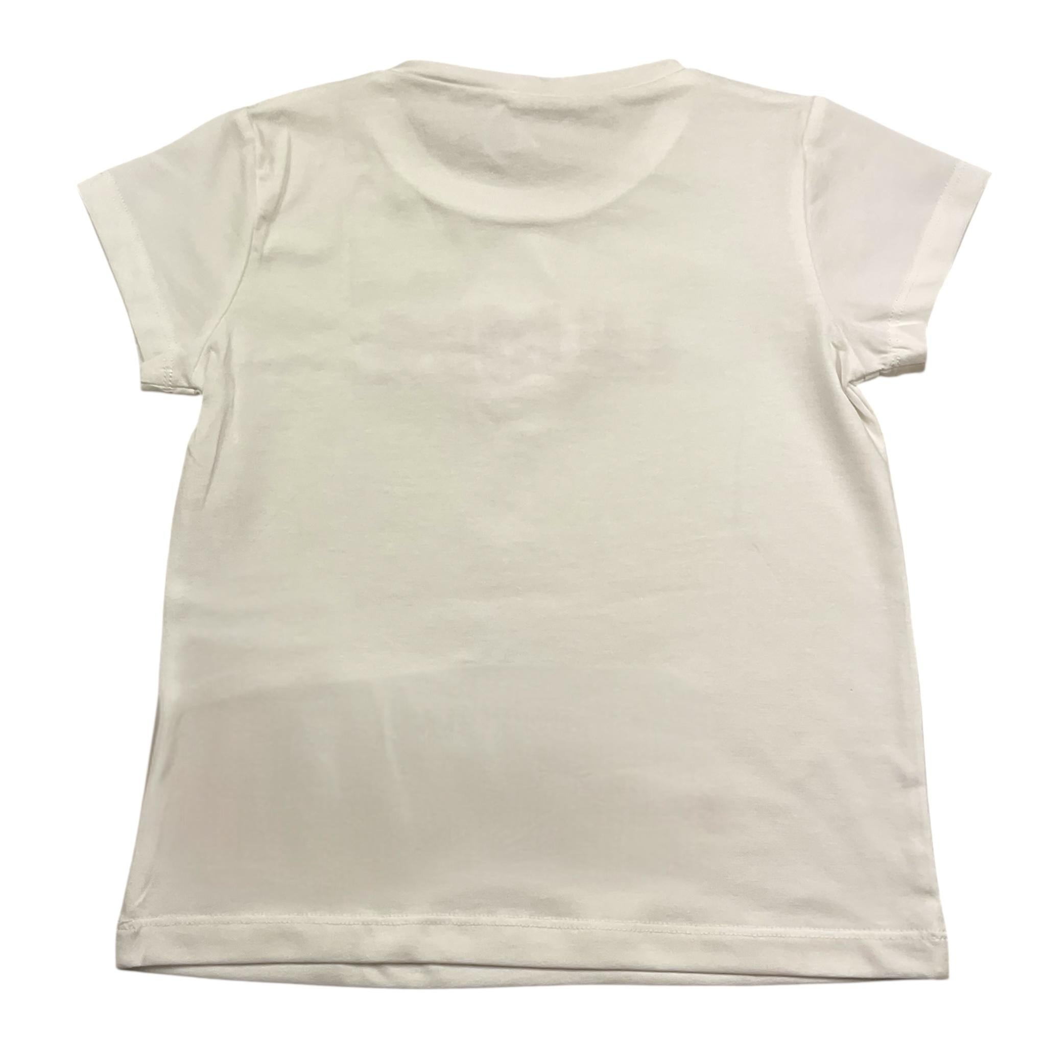 Liu Jo T-Shirt Girocollo Tinta Unita con Brillantini per Bambina KA5081 BIANCO LIU JO 