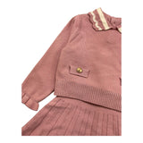 ABEL & LULA completo 2 pezzi maglia-gonna tinta unita Rosa per Neonata 5516 ROSA ABEL & LULA 