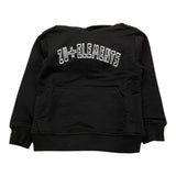 ZU+ELEMENTS felpa tinta unita con stampa e cappuccio Nero per Bambino ZU281 NERO ZU+ELEMENTS 