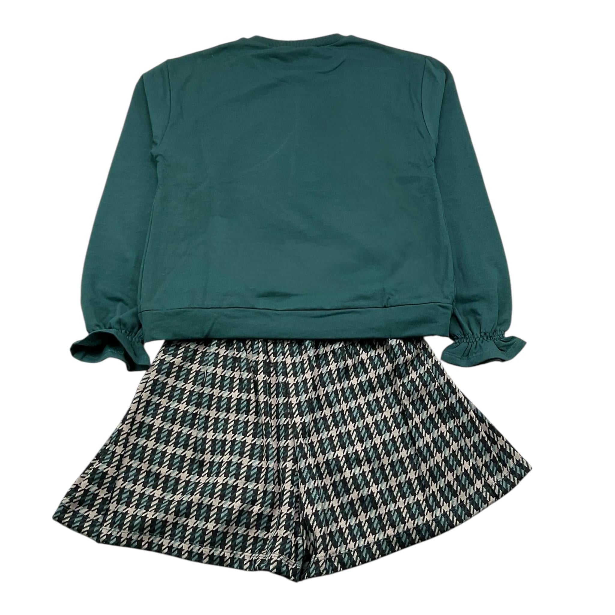 MAYORAL completo 2 pezzi felpa-short Verde per Bambina 4220 VERDE MAYORAL 