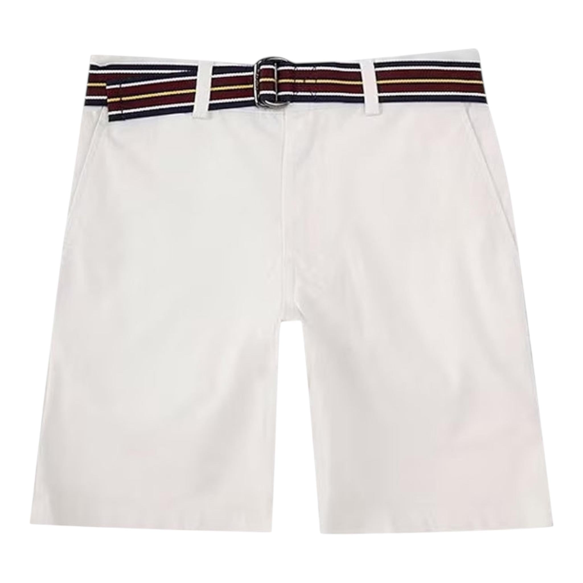 Ralph Lauren Bermuda Tinta Unita con Cintura per Bambino 322863960013 BIANCO RALPH LAUREN 