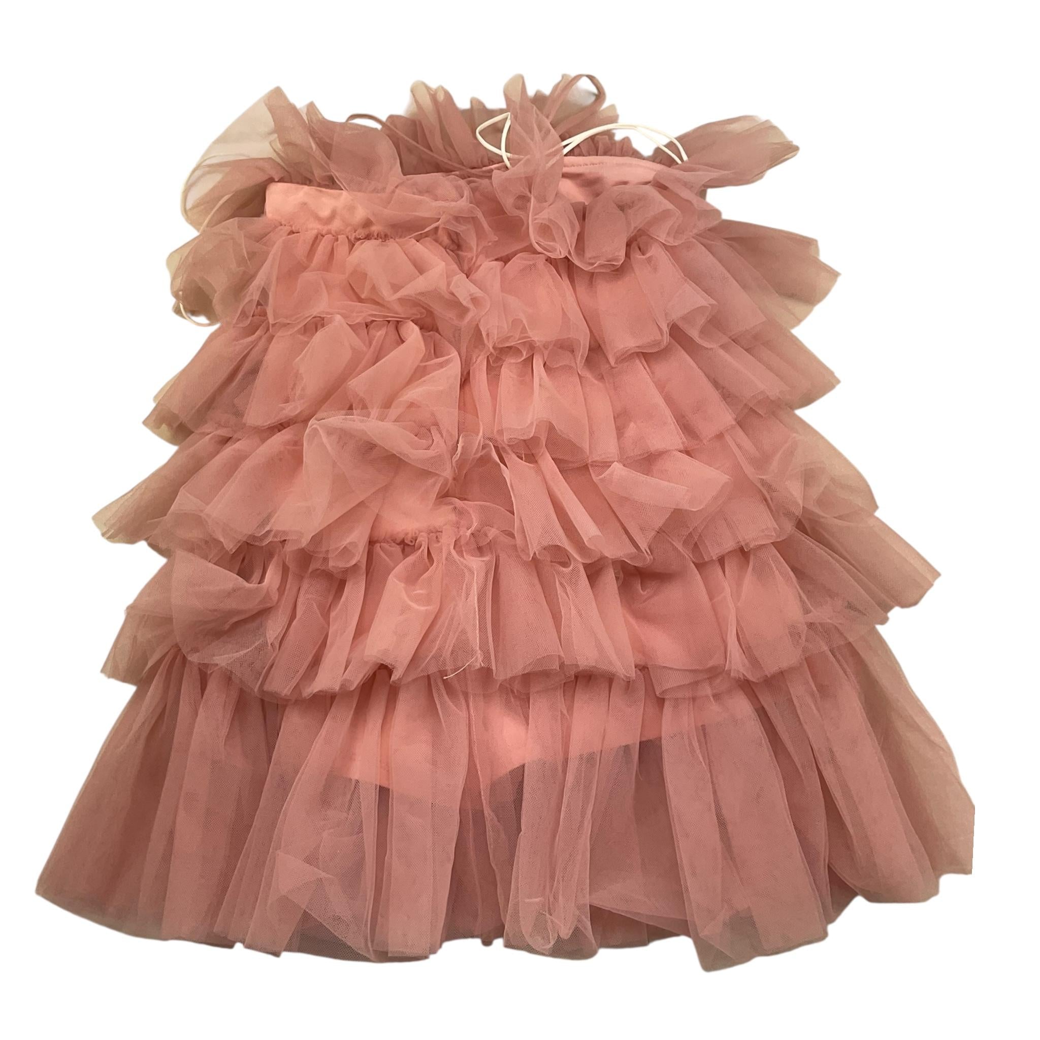 Pinko Abito Bretelline Tinta Unita In Tulle per Bambina KFTA004 ROSA PINKO 