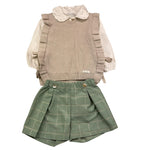 BARCELLINO completo 3 pezzi gilet-camicia-short Beige per Neonata 116214 BEIGE BARCELLINO 