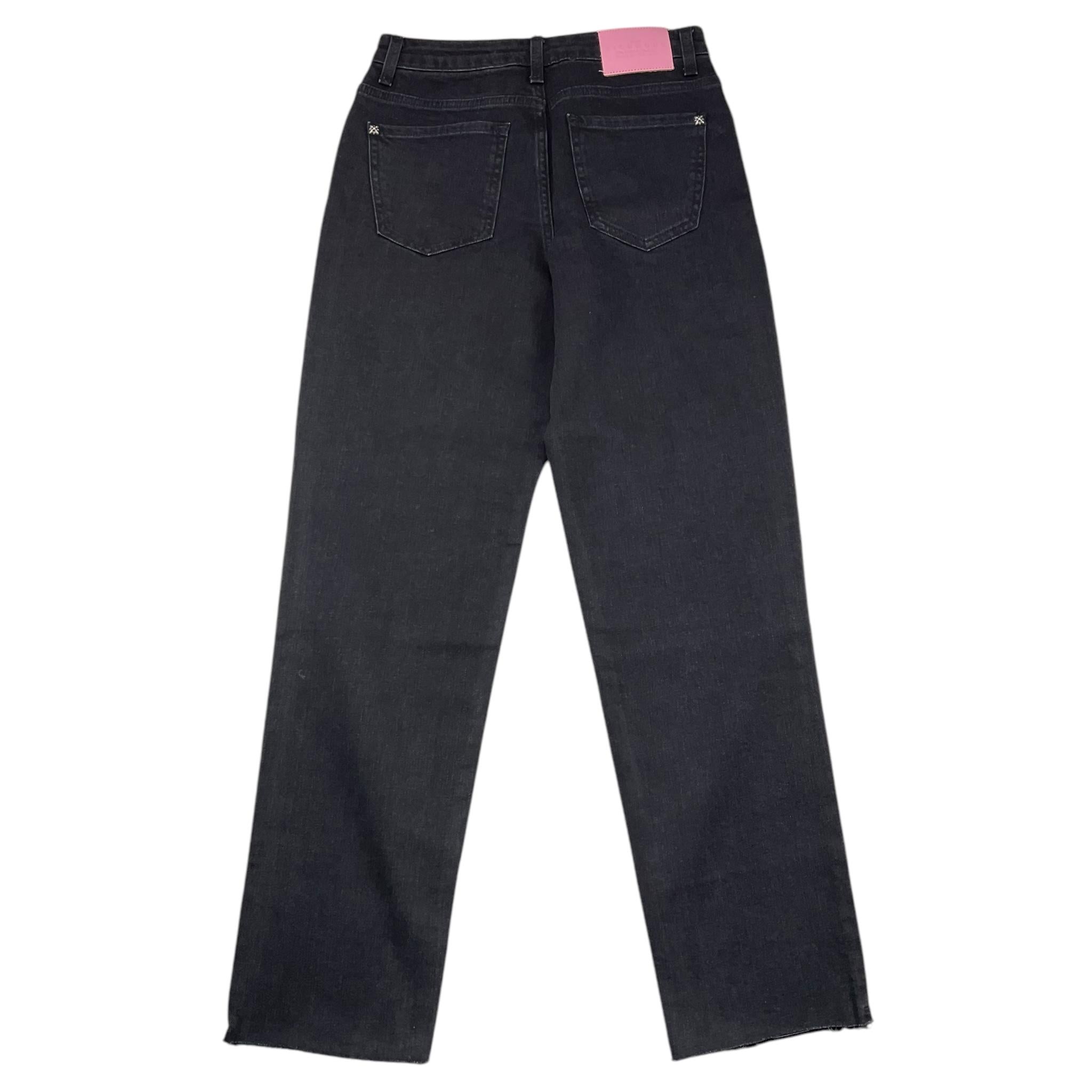 JOHN RICHMOND jeans tinta unita con brillantini Nero per Bambina RGA24015JE NERO JOHN RICHMOND 